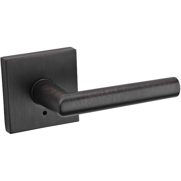 Kwikset Milan Square Privacy Door Lock W/ 6AL Latch and RCS Strike Venetian Bronze Finish 155MILSQT-11P - main